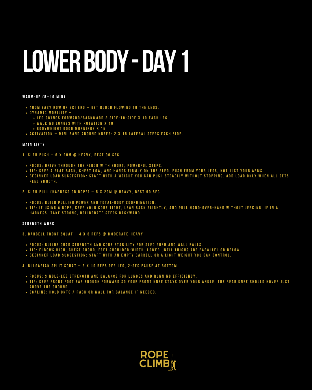 4 WEEK STRENGTH CYCLE - RACE READY